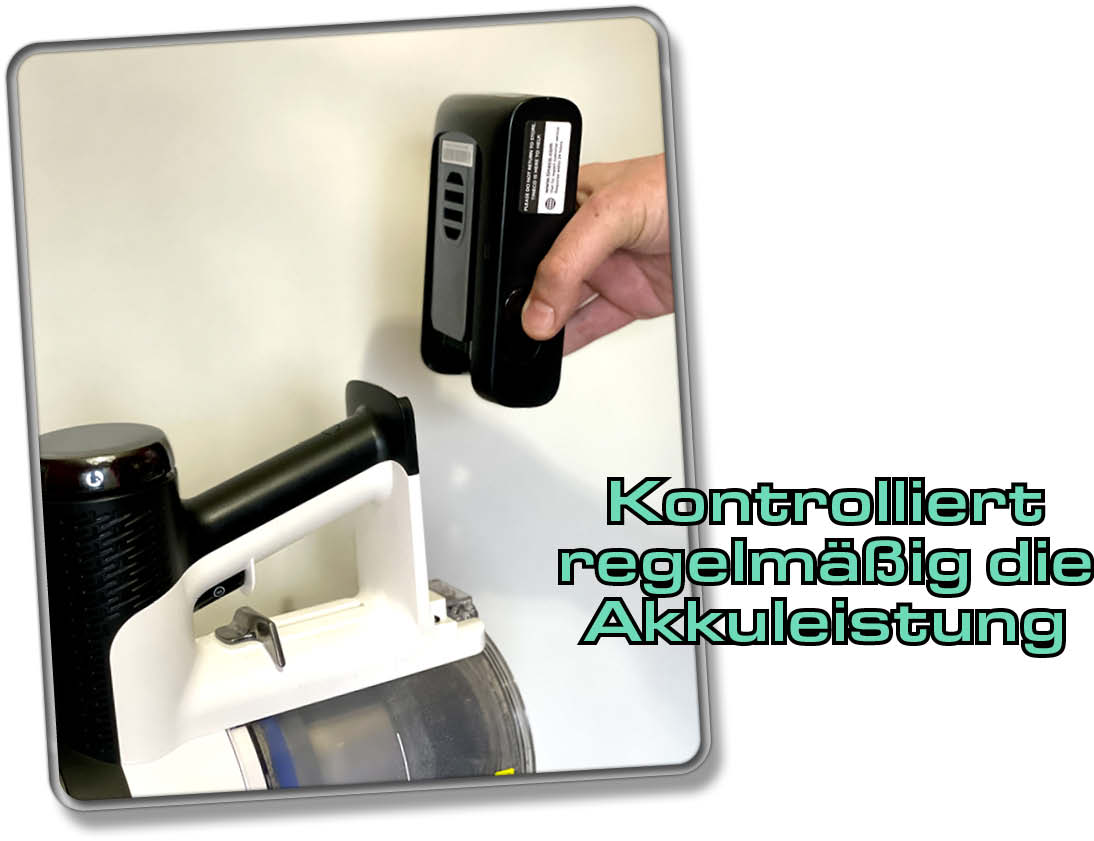 Überprüfe den Akku