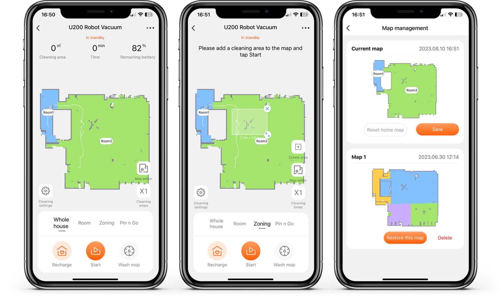 UWANT U200 - App - Die Karte