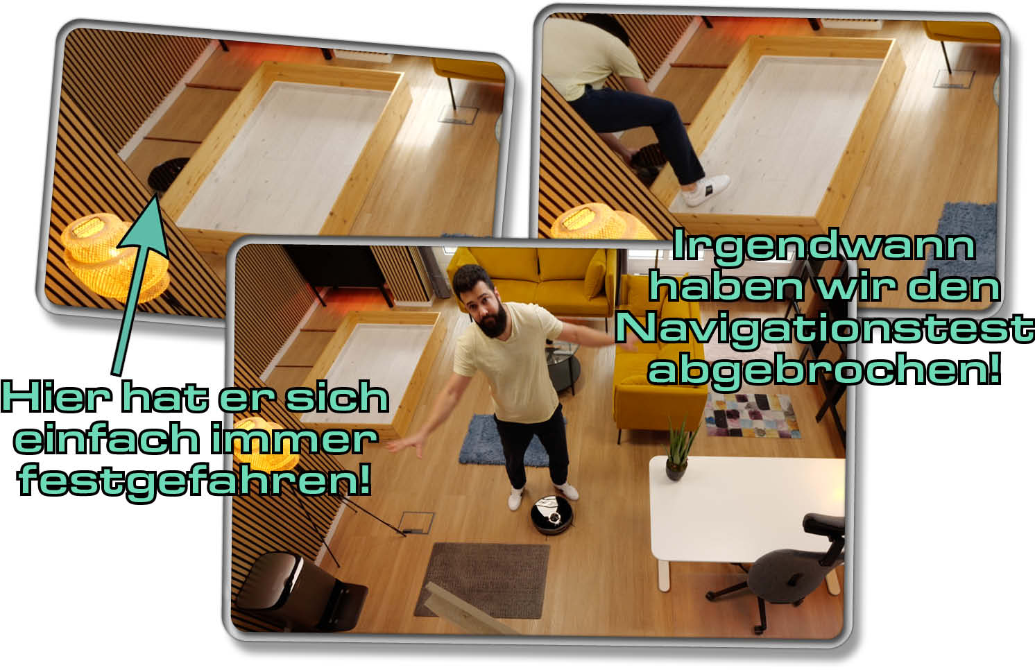 UWANT U200 - Er hat sich im Navigationstest immer wieder festgefahren und so mussten wir diesen irgendwann abbrechen