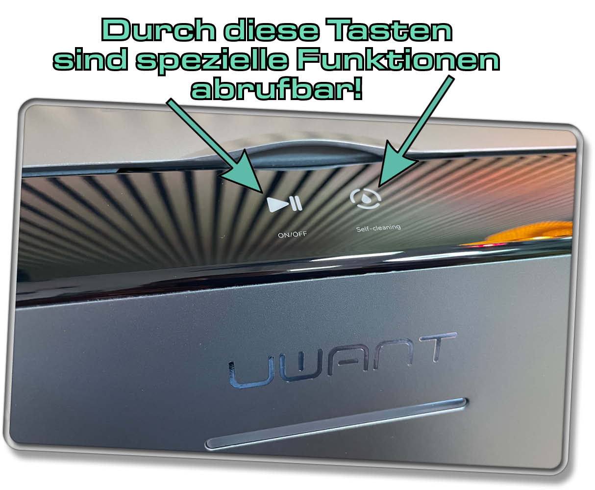 UWANT U200 - Manche Funktionen lassen sich direkt über Tasten an der Station abrufen