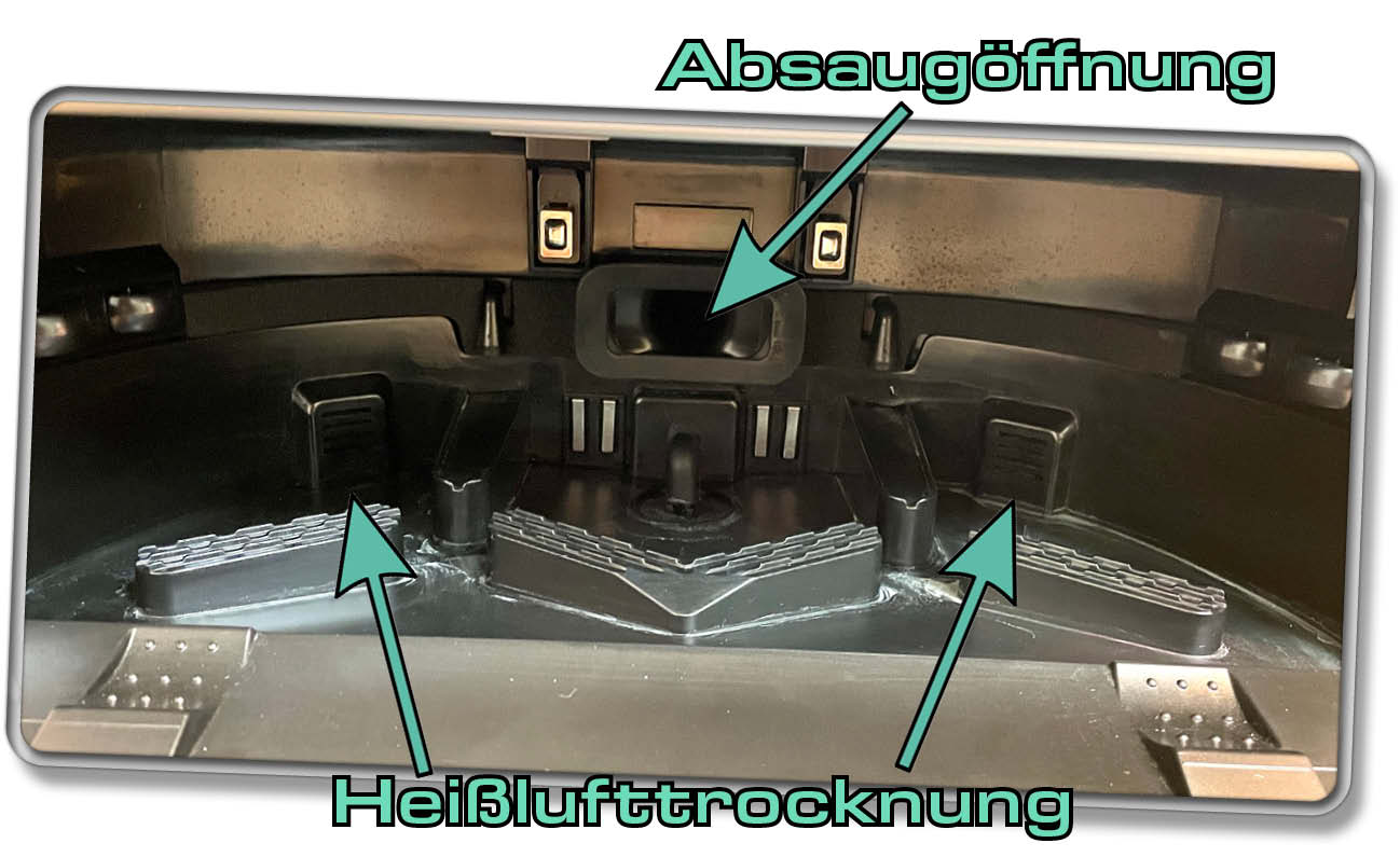 UWANT U200 - Nach jeder Wäsche werden die Wischmopps mit heißer Luft getrocknet