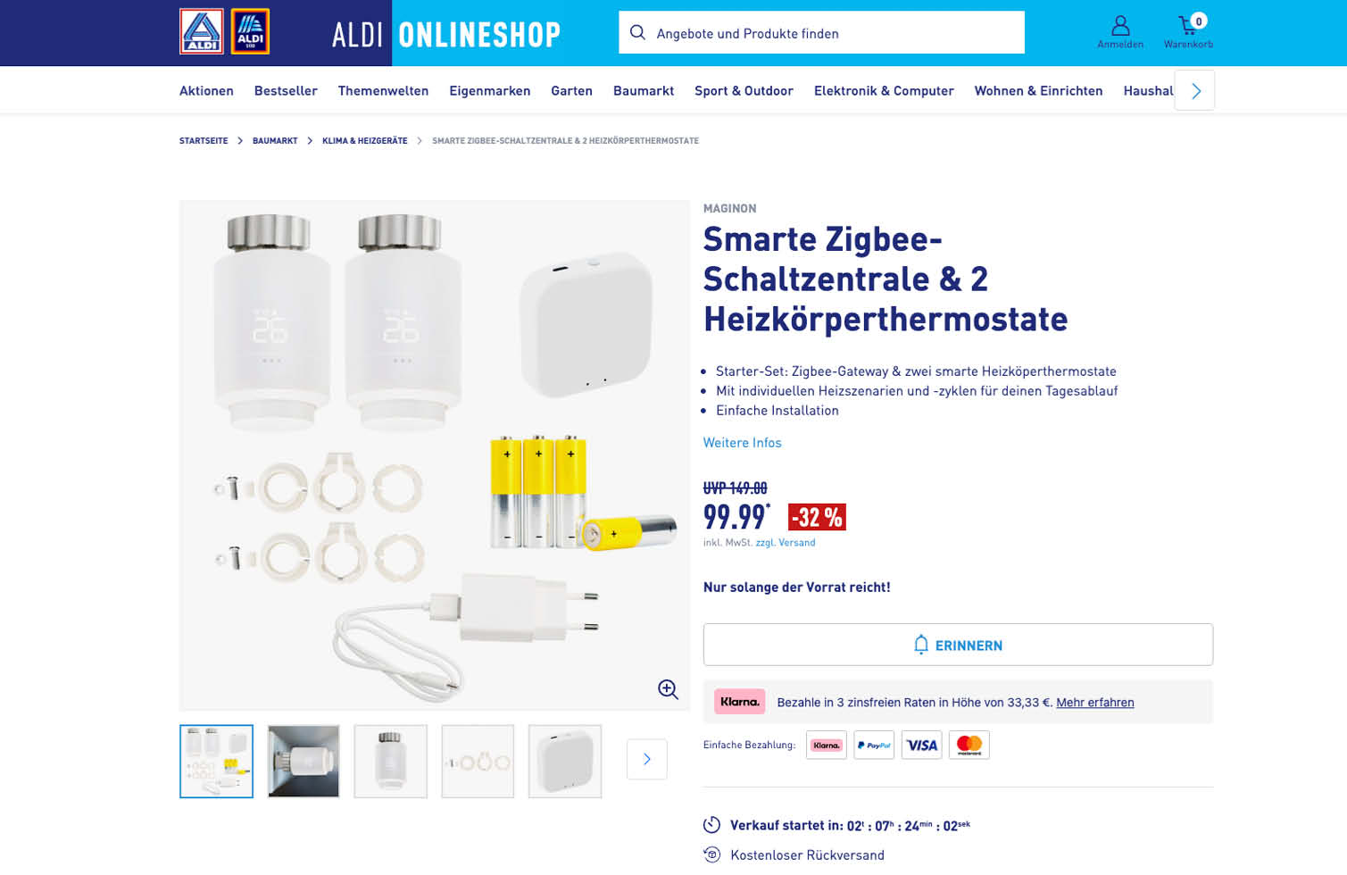 ALDI Heizkörperthermostat