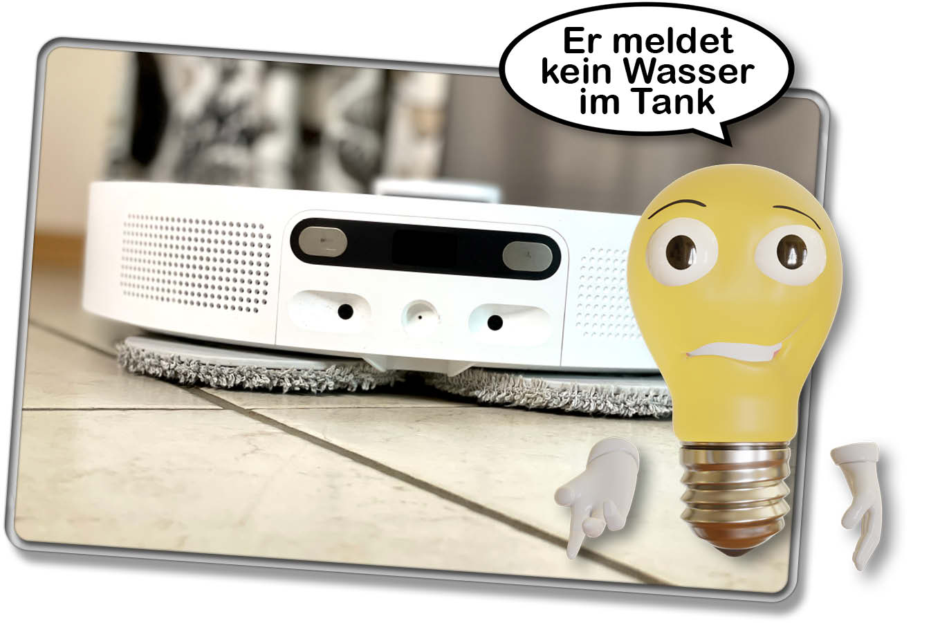 Warum meldet mein Roboter mit destilliertem Wasser, dass der Wassertank leer sei?