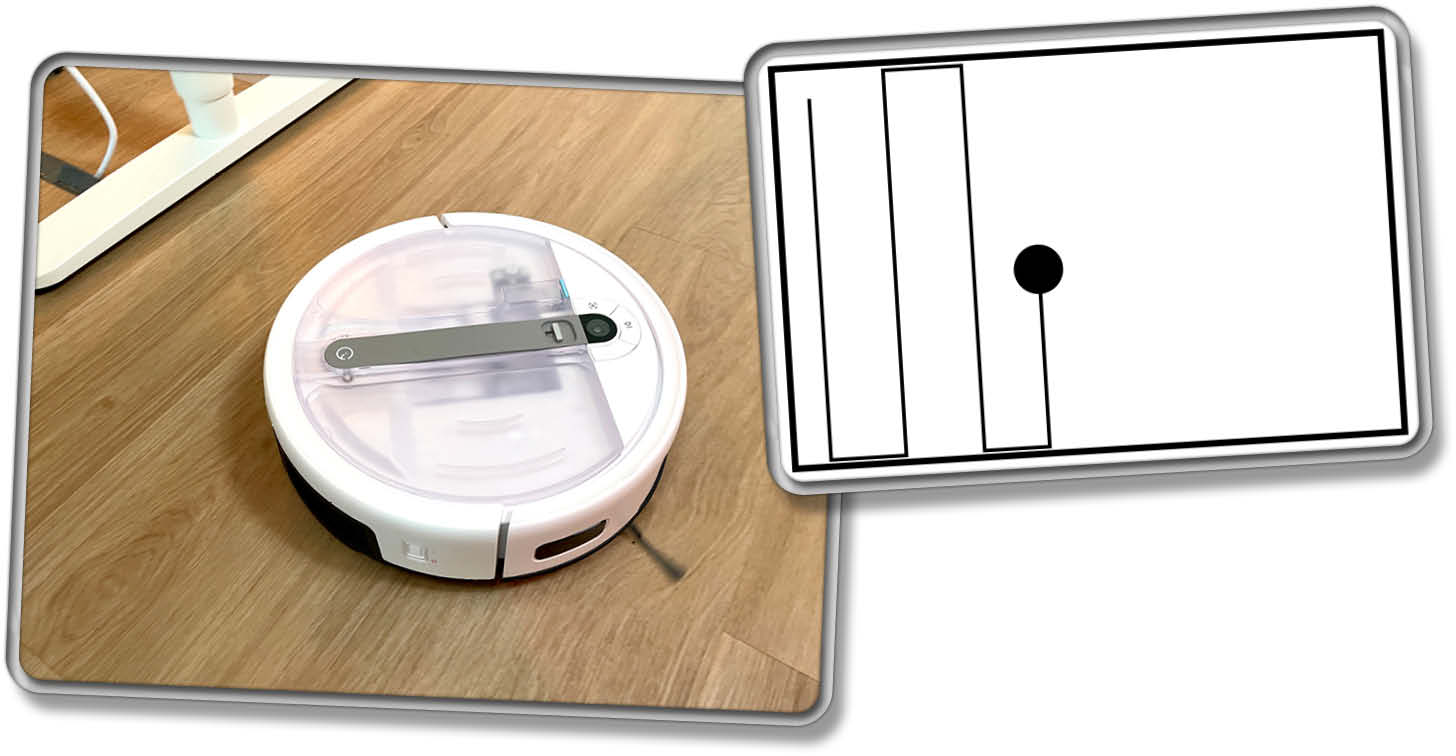 Die Navigation des yeedi cube agiert mittels ToF-Sensor