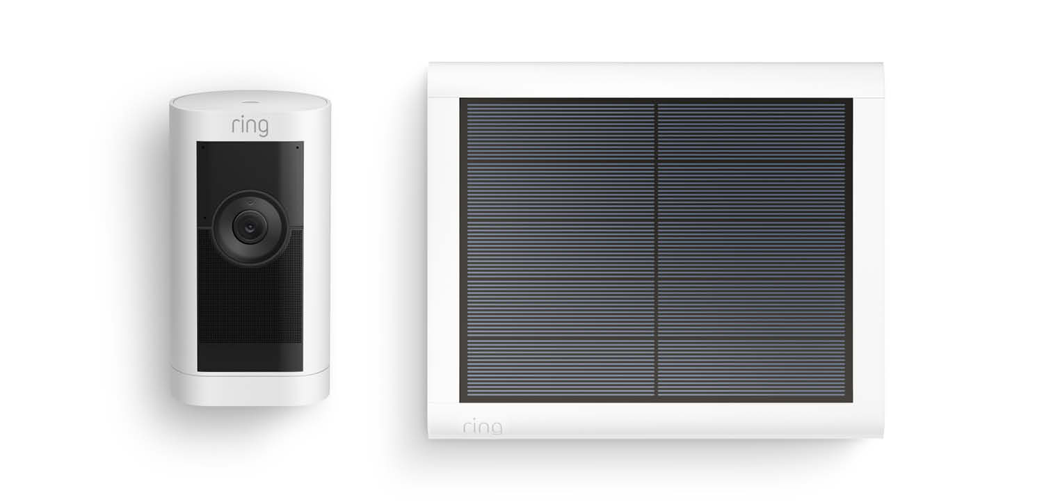 Die neue Stick Up Cam Pro von Ring mit Solarpanel
