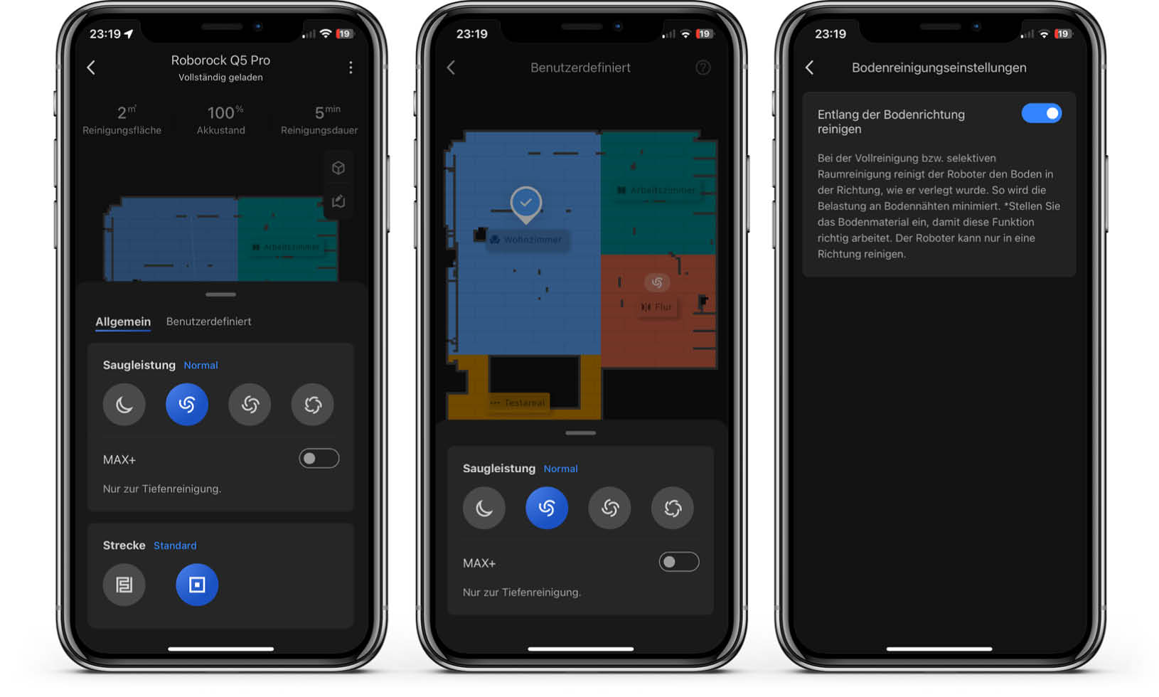 Roborock Q5 Pro - App - Reinigung