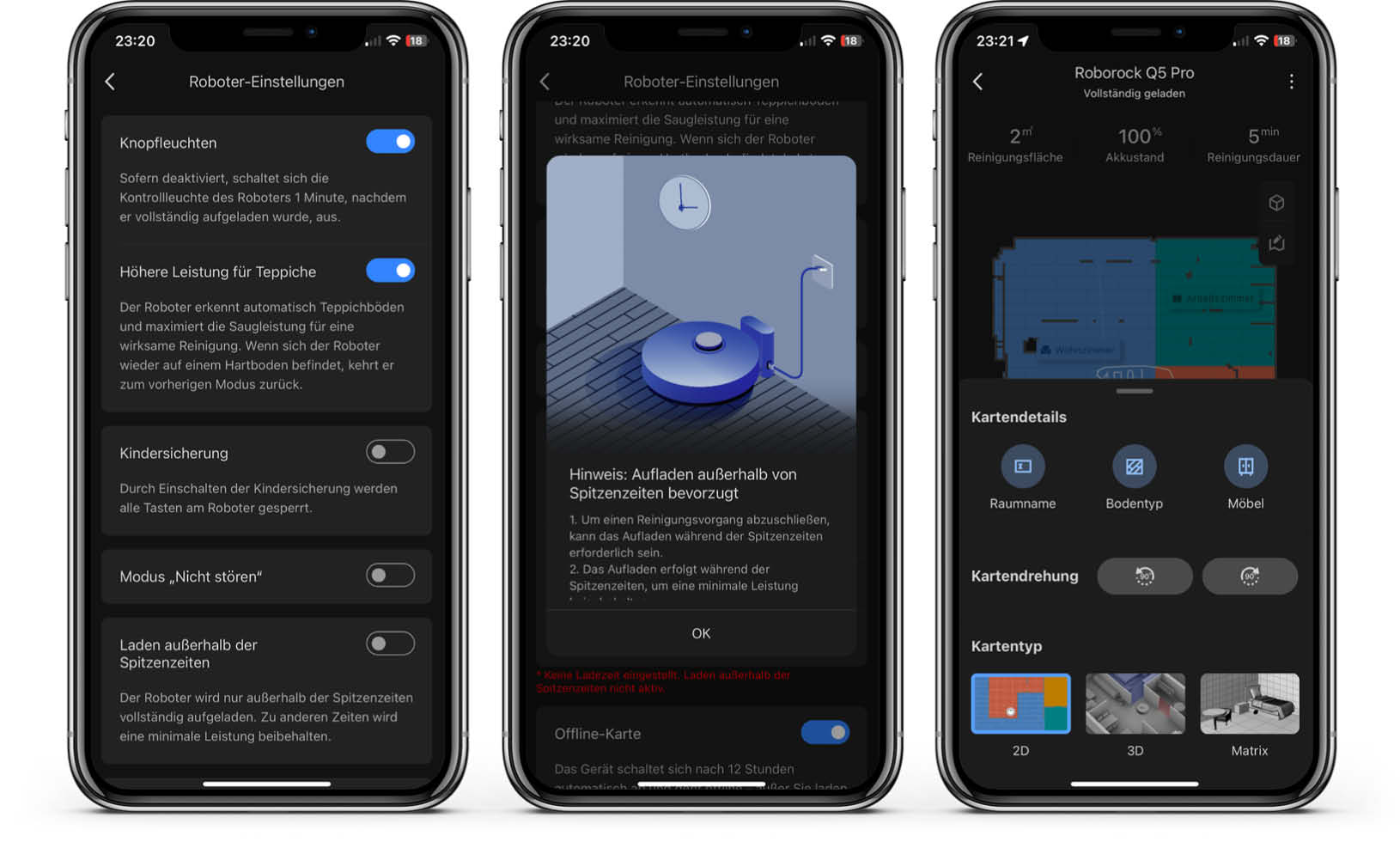 Roborock Q5 Pro - App - Robotereinstellungen