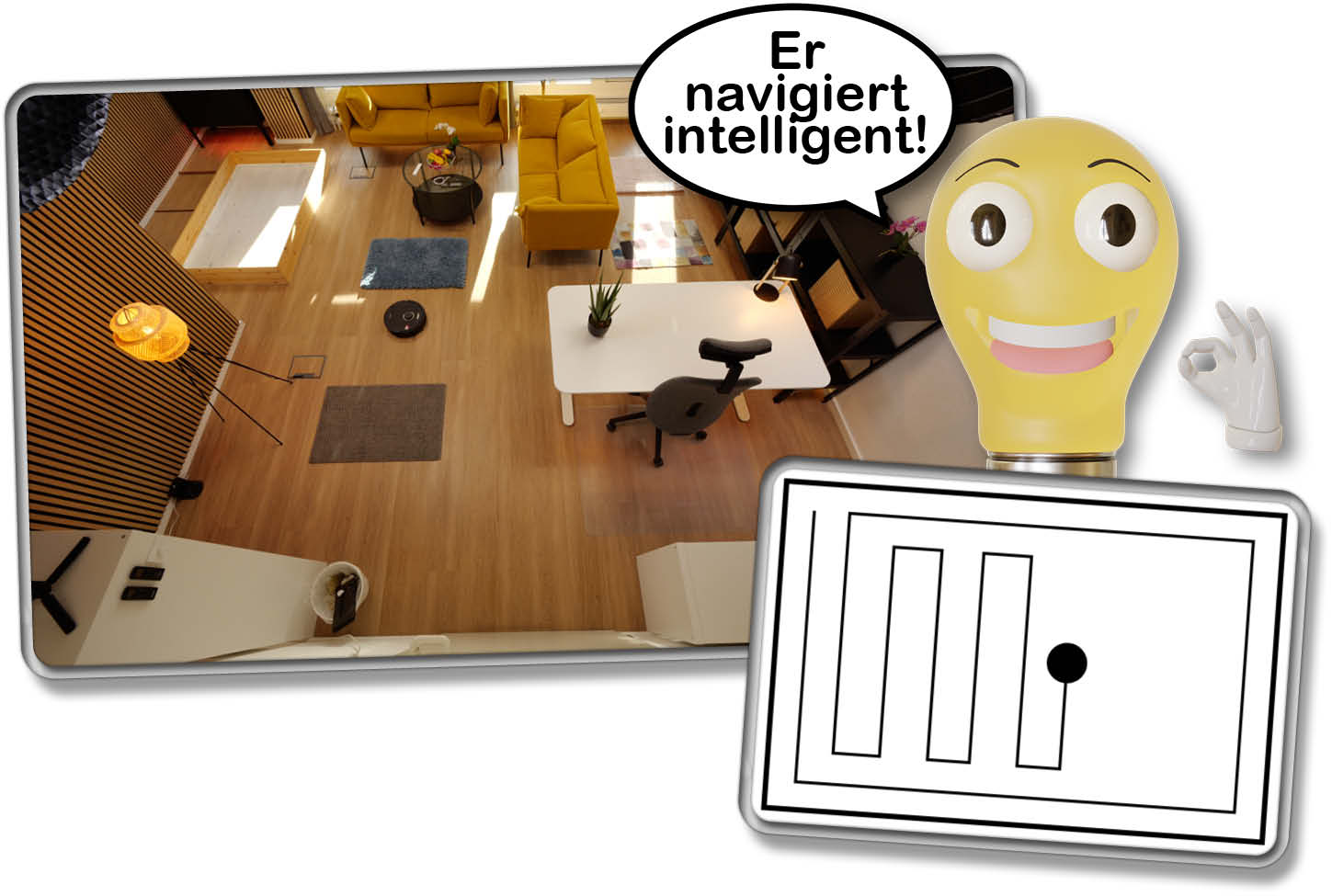 Roborock Q5 Pro - Dank der Lasernavigation weiß der Saugroboter immer, wo er sich gerade befindet