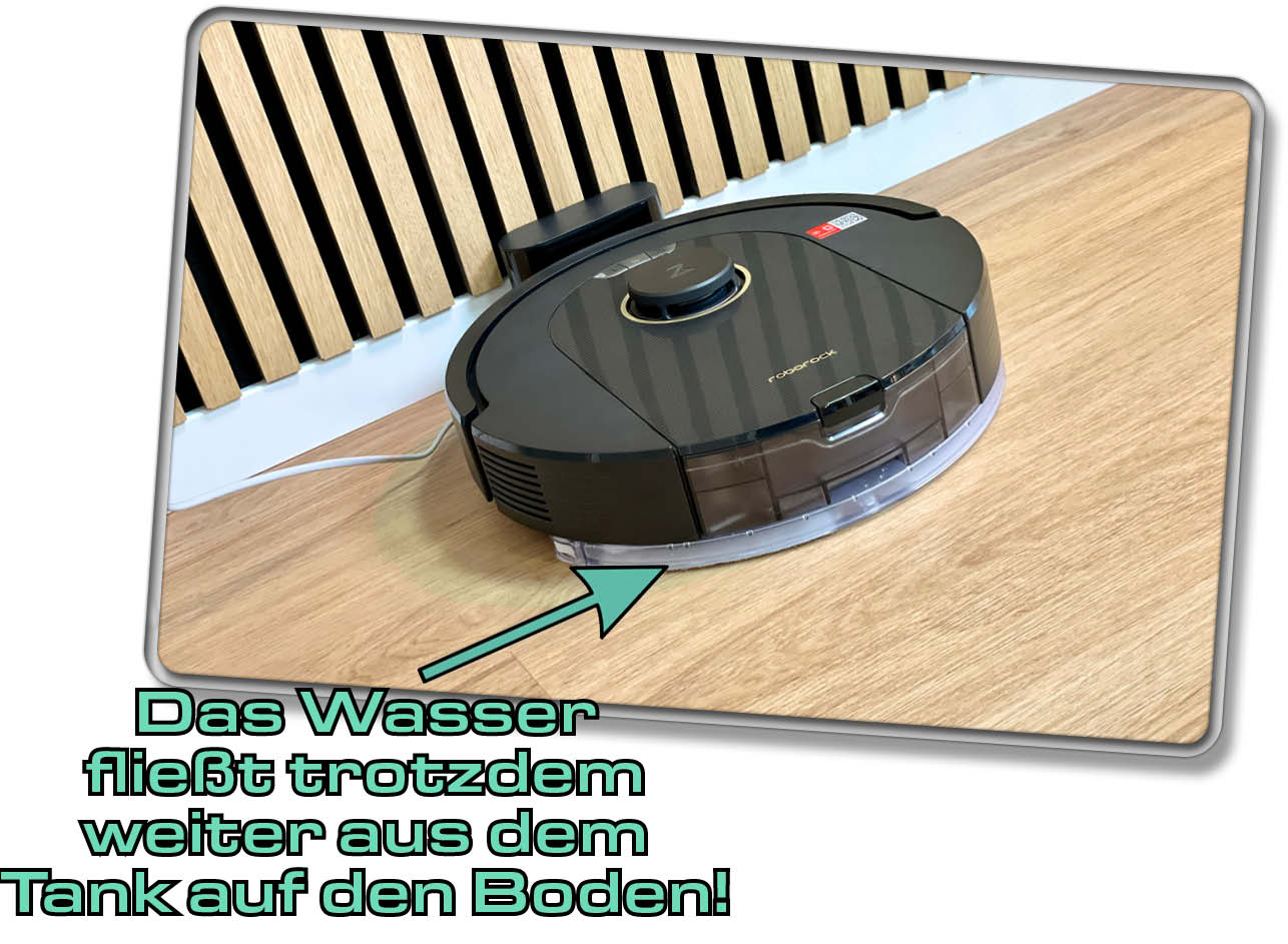 Roborock Q5 Pro - Der Wassertank sollte unbedingt abgenommen werden nach der Reinigung