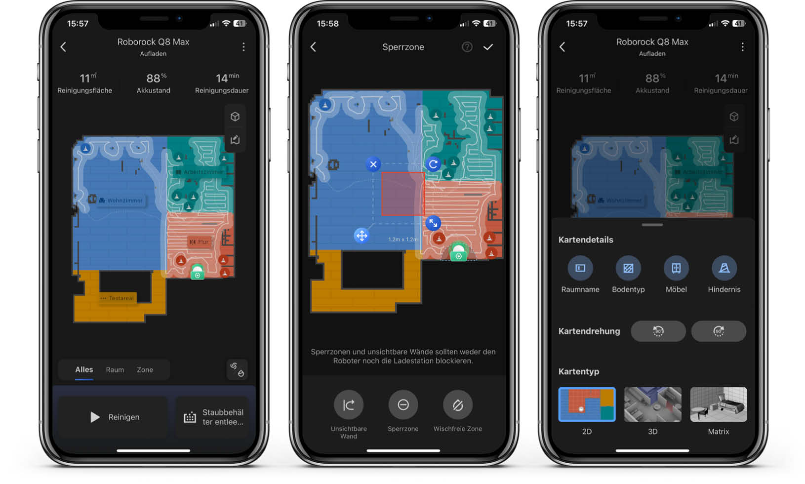 Roborock Q8 Max+ - App - Die Karte