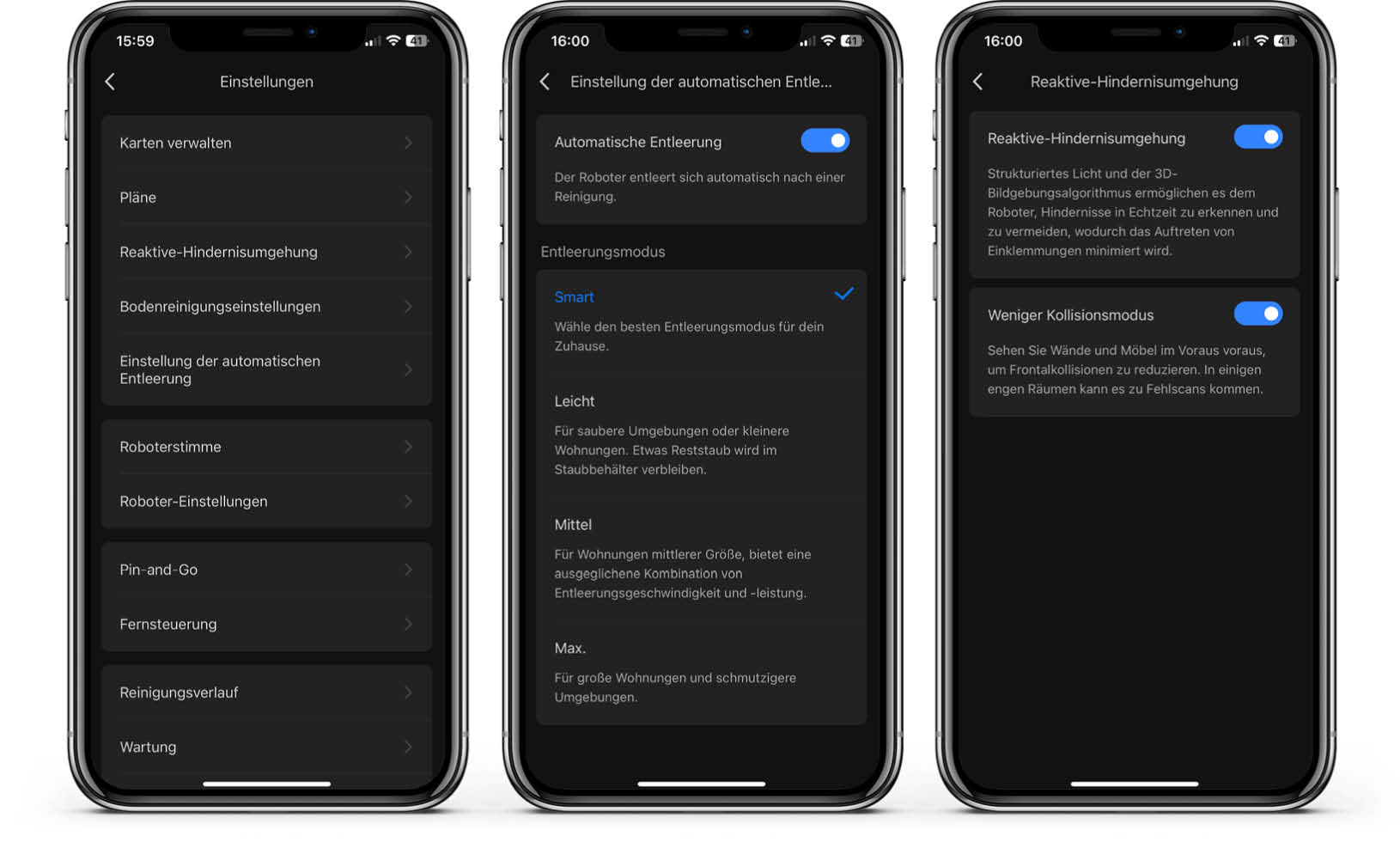 Roborock Q8 Max+ - App - Hinderniserkennung und Absaugung