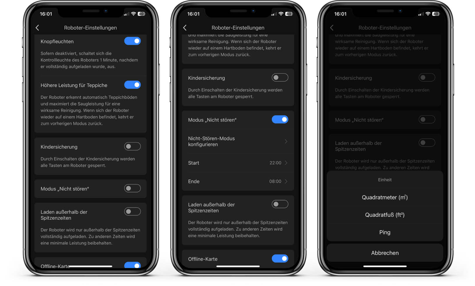 Roborock Q8 Max+ - App - Robotereinstellungen