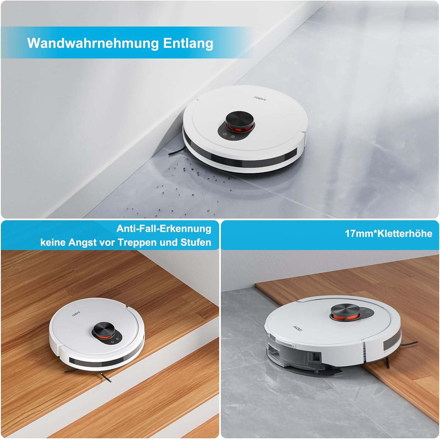 Roidmi EVE CC - Geht intelligent und vorausplanend mit zahlreichen Hindernissen um