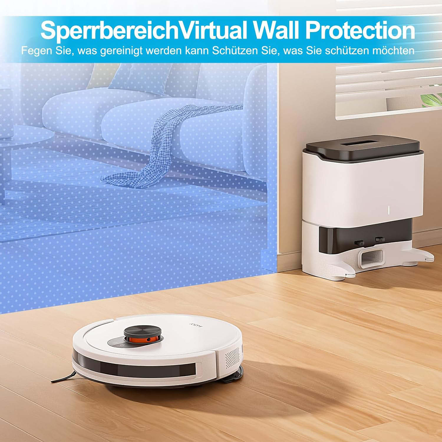 Roidmi EVE CC - Virtuelle Wände werden gemieden