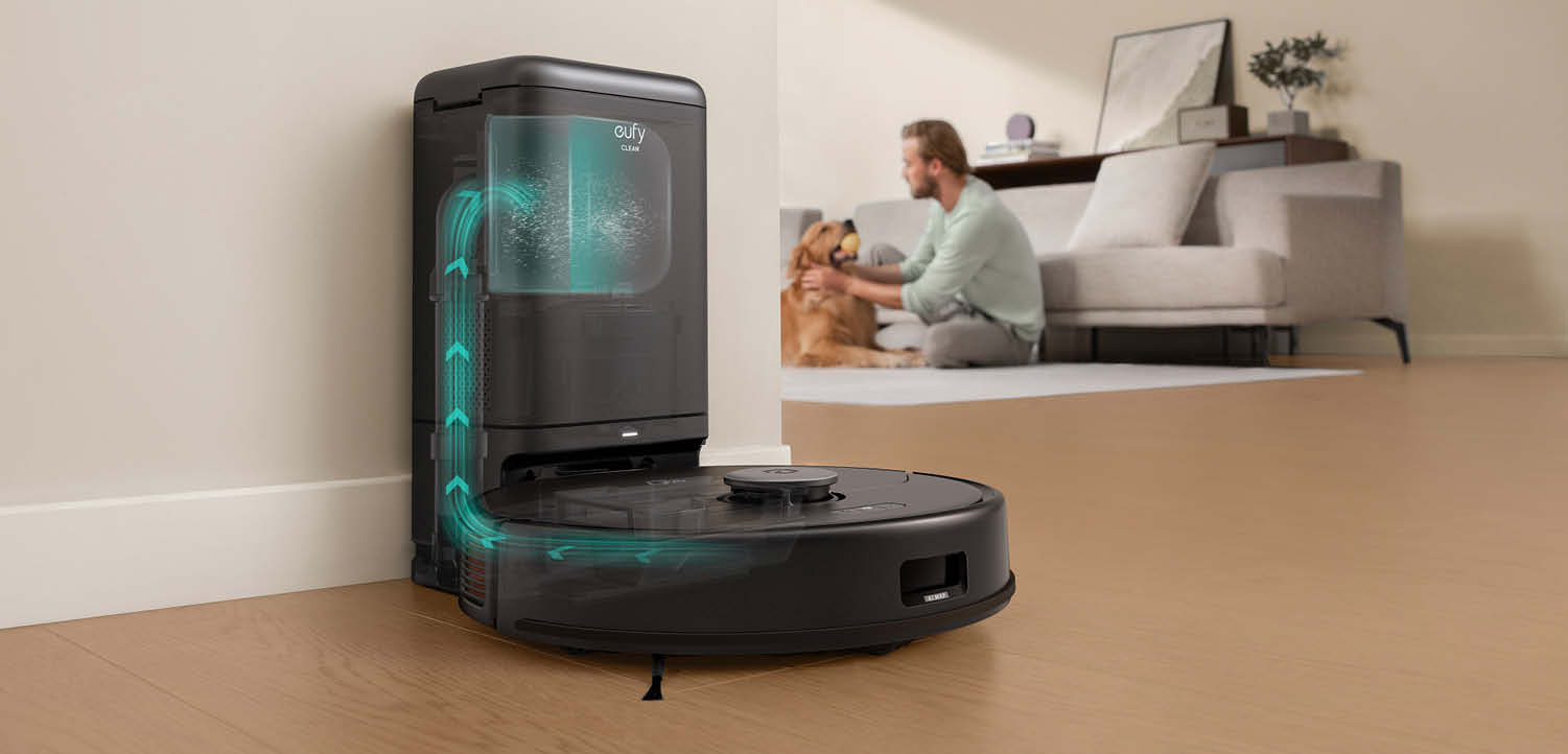 eufy X8 Pro (SES) - Effektive Schmutzentleerung nach der Reinigung