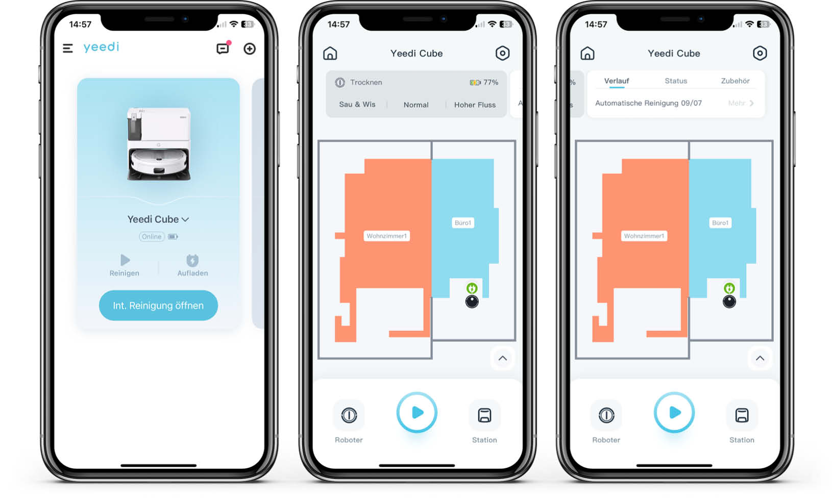 yeedi cube - App - Startseite