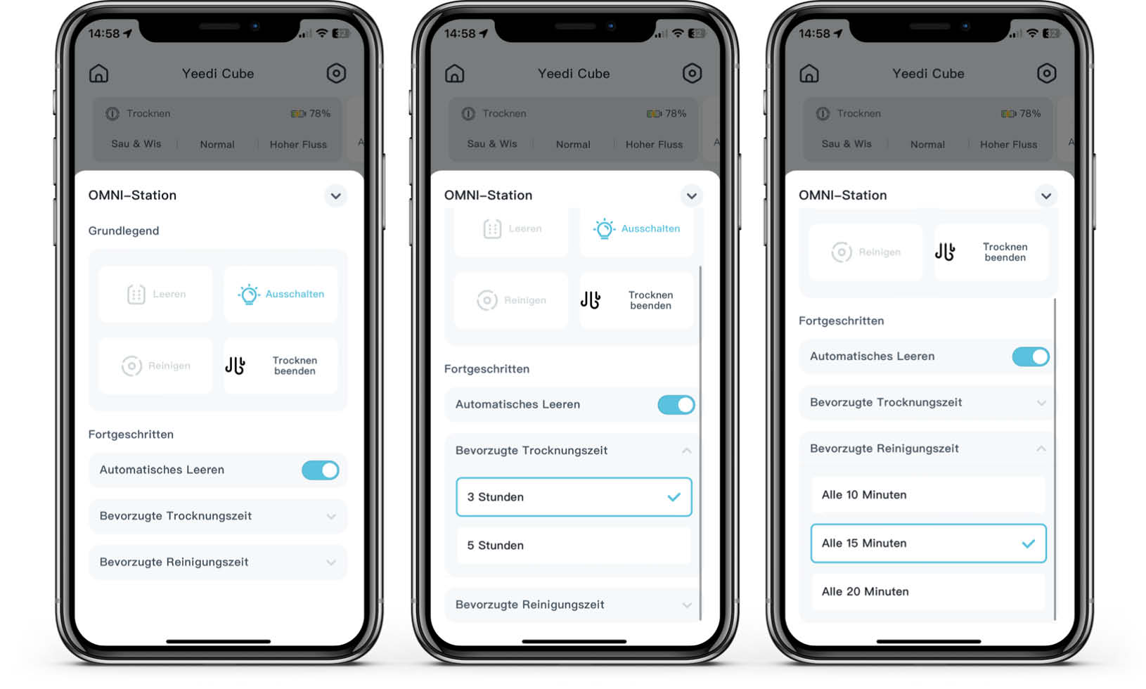yeedi cube - App - Station