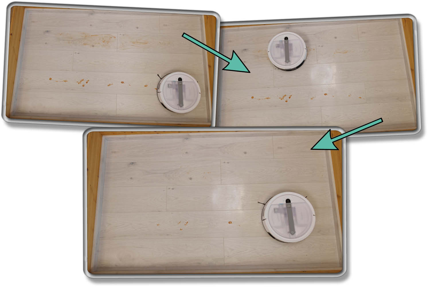 yeedi cube - Unsere gemessene Wischleistung auf einen Blick