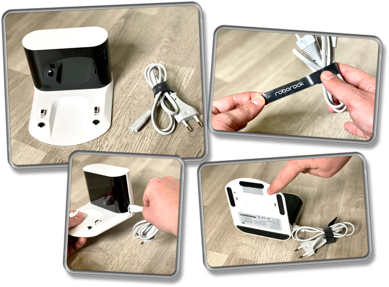 Die Ladestation des Roborock S8 ist einfach aber effizient