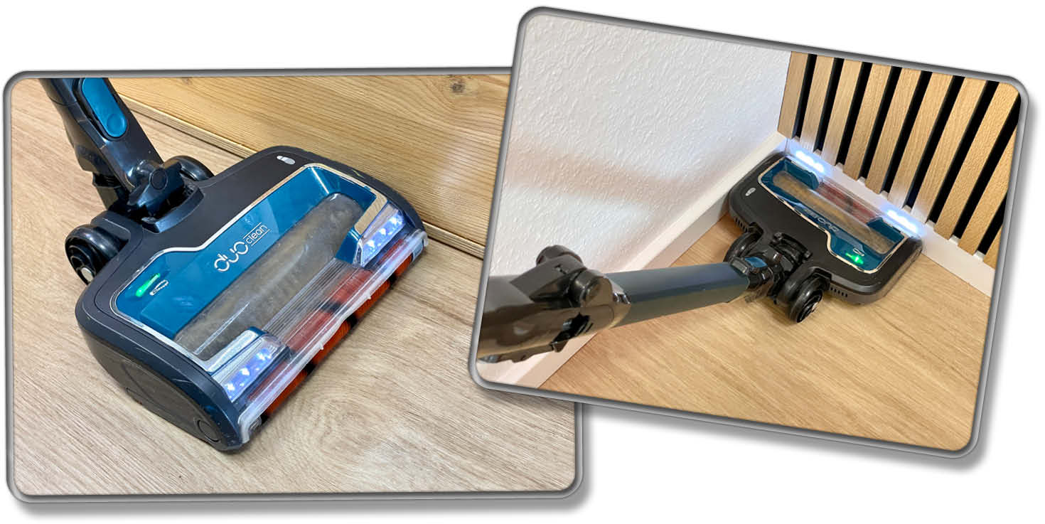 Die Rand und Eckenreinigung gestaltet sich als gut