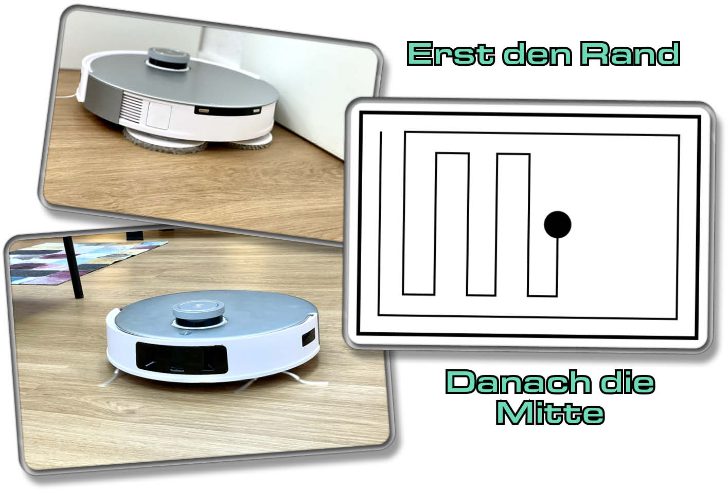 ECOVACS Deebot T20 Omni - Bei der Navigation wird ein intelligentes Schema verfolgt