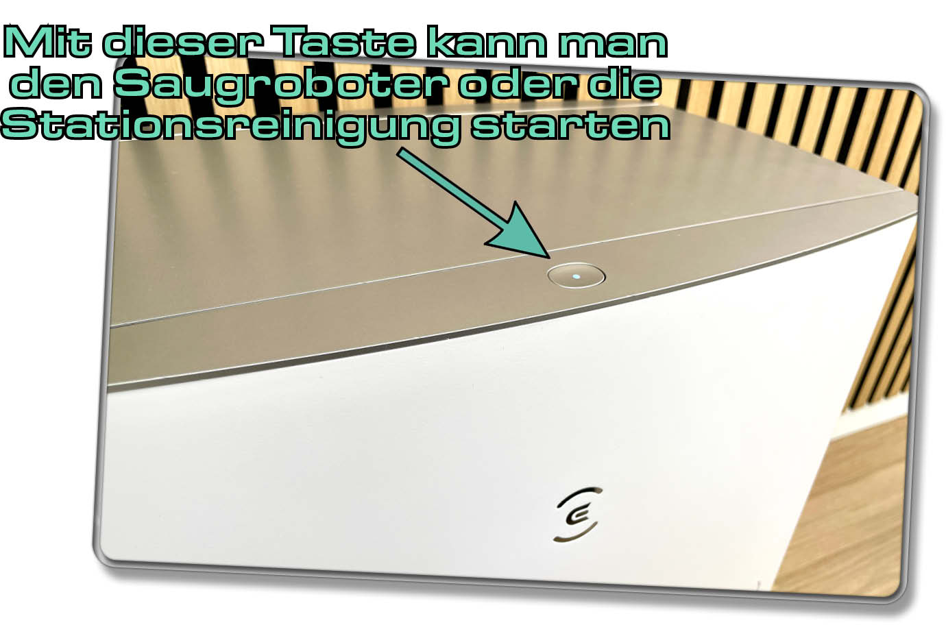 ECOVACS Deebot T20 Omni - Die Station hat eine Taste, mit der man verschiedene Aktionen ausfürhen kann