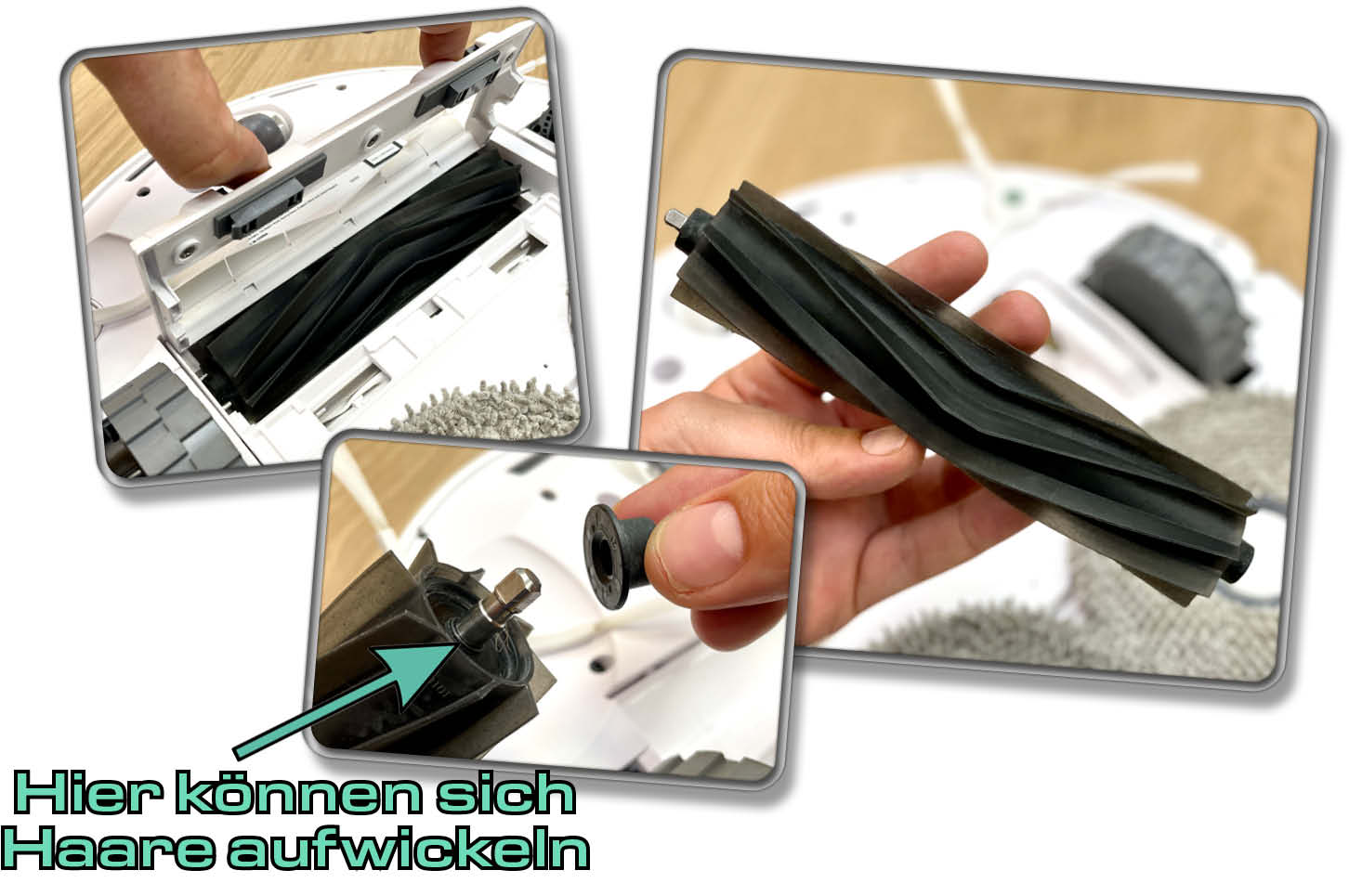 ECOVACS Deebot T20 Omni - Die neu konzipierte Bodenbürste besteht vollständig aus Gummi