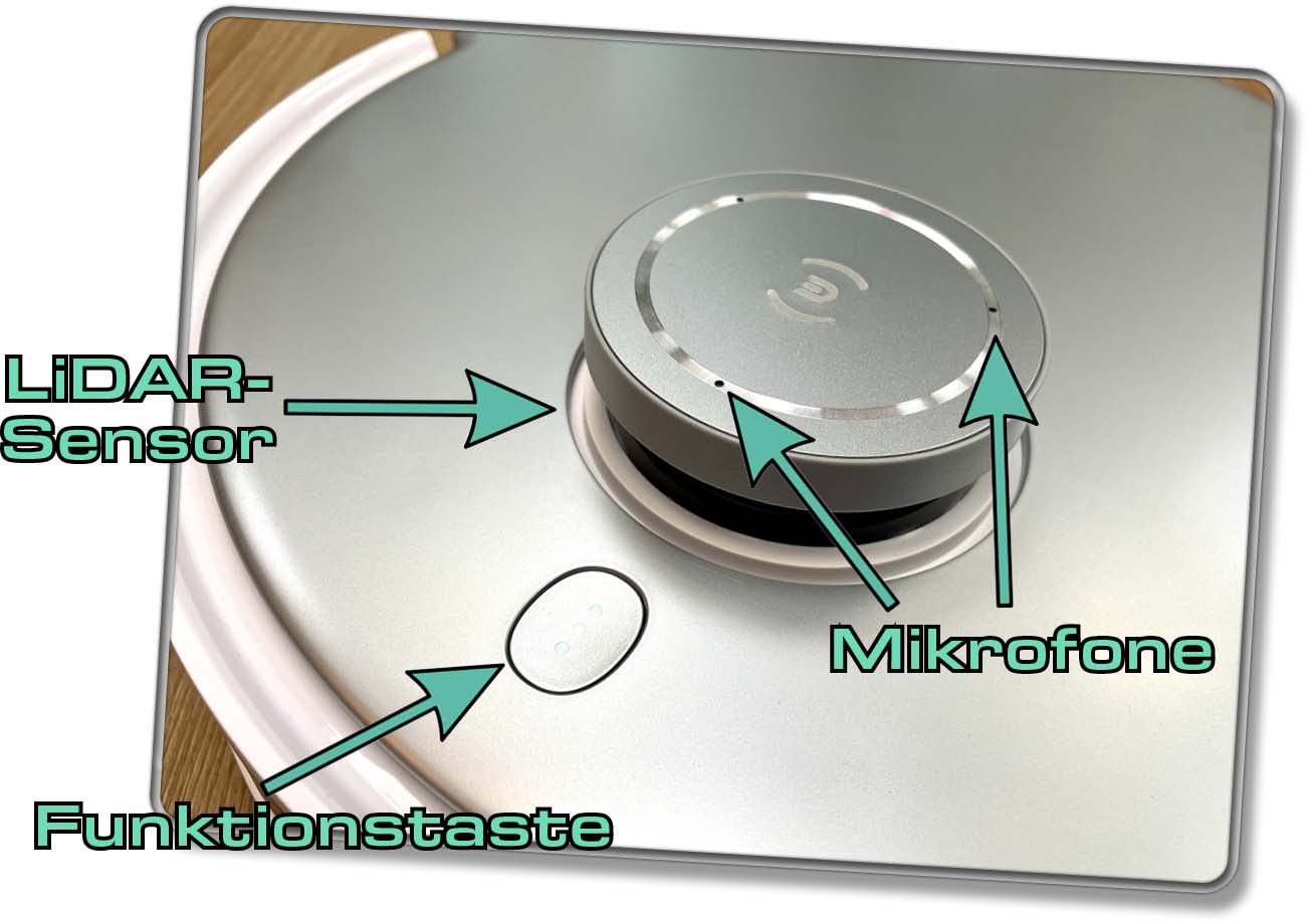 ECOVACS Deebot T20 Omni - Über eine einzige Taste wird der Roboter gesteuert