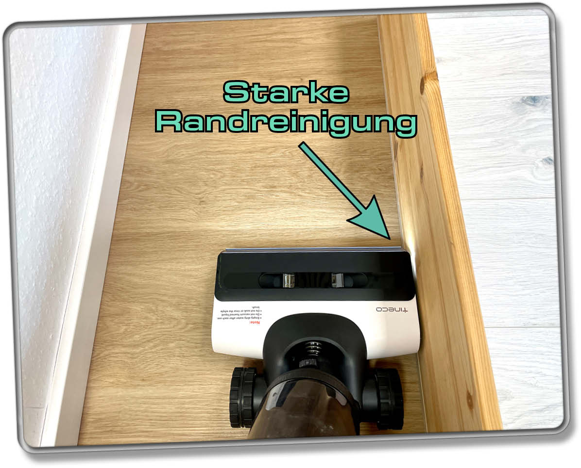 Tineco Floor One S7 Pro - Der Wischsauger verfügt über eine beidseitige starke Randreinigungsfunktion