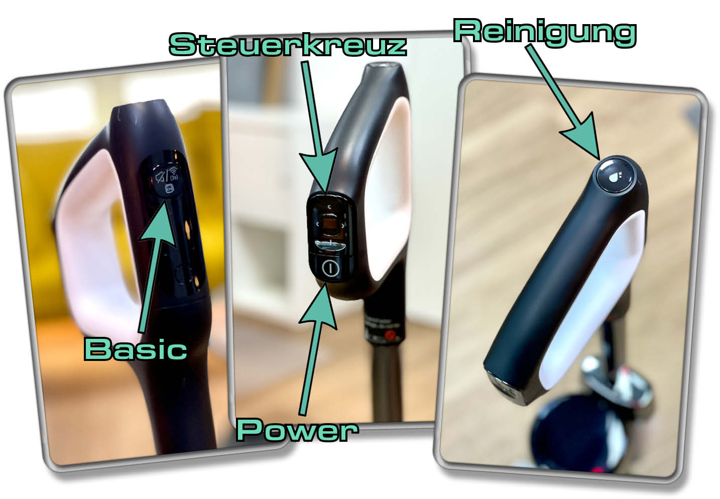 Tineco Floor One S7 Pro - Die Bedienung des Wischsaugers erfolgt über den Haltegriff und dementsprechende Tasten