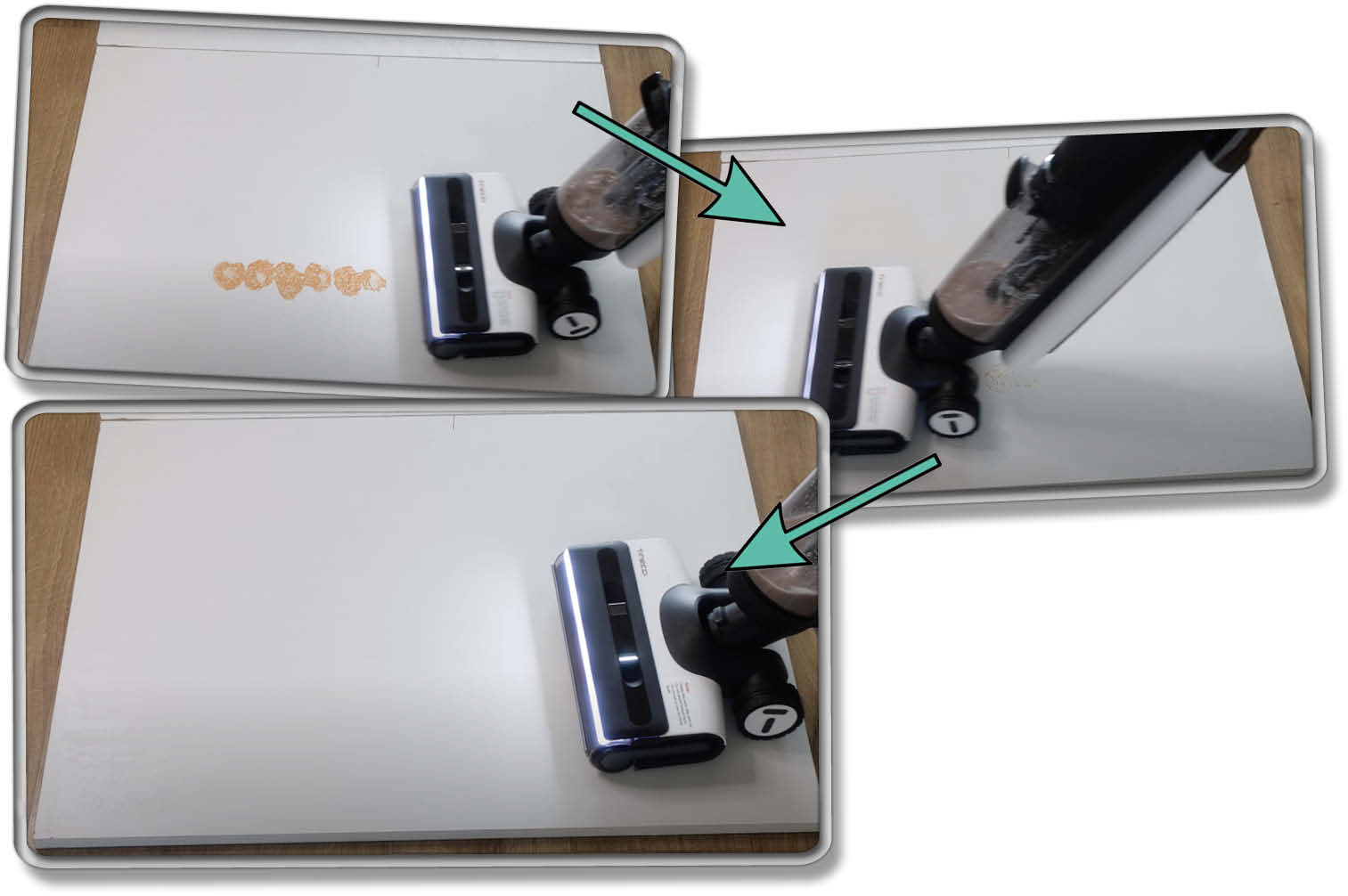 Tineco Floor One S7 Pro - Die Reinigungsleistung bei eingetrocknetem Ketchup