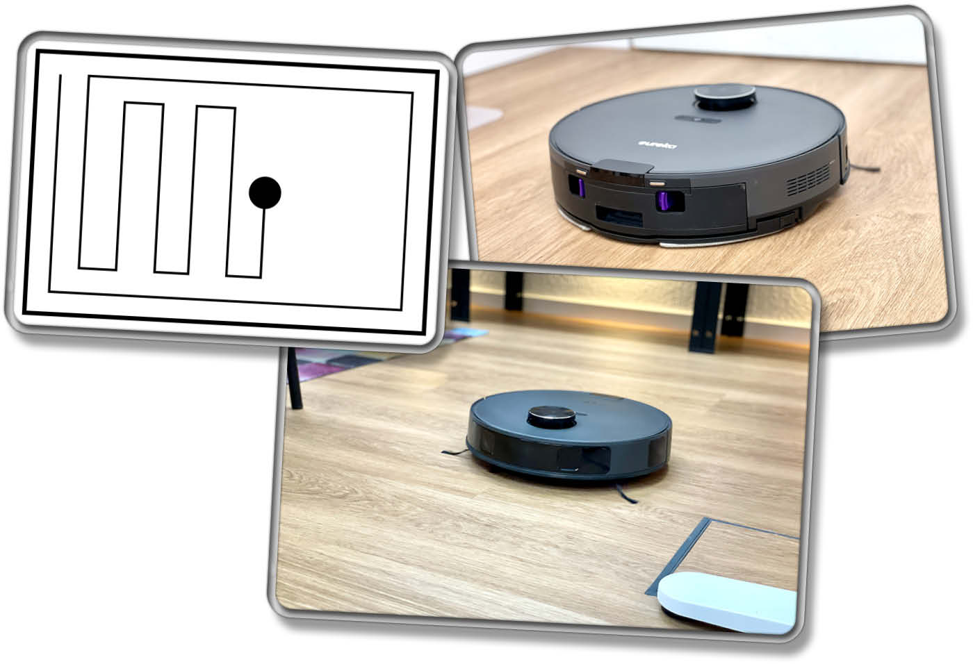 Dank der Lasernavigation fährt der Eureka NER E10s in geraden Bahnen durch den Haushalt