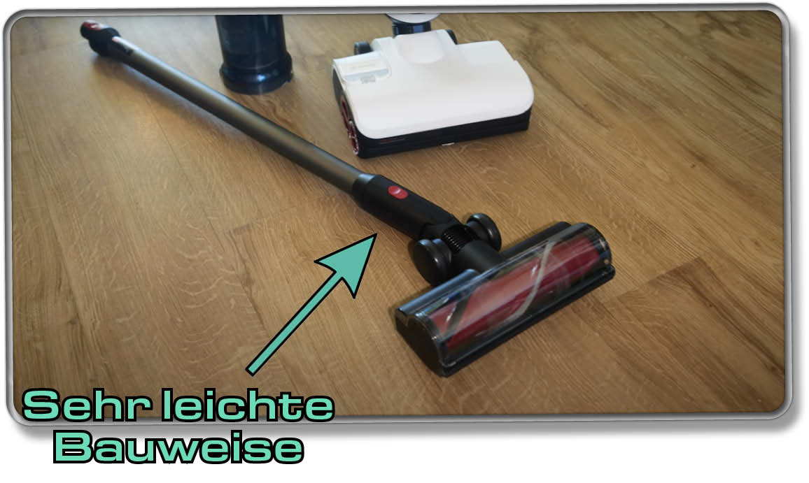 Dank der leichten Bauweise ist der Roborock Dyad Pro Combo als Akkustaubsauger leicht zu handhaben