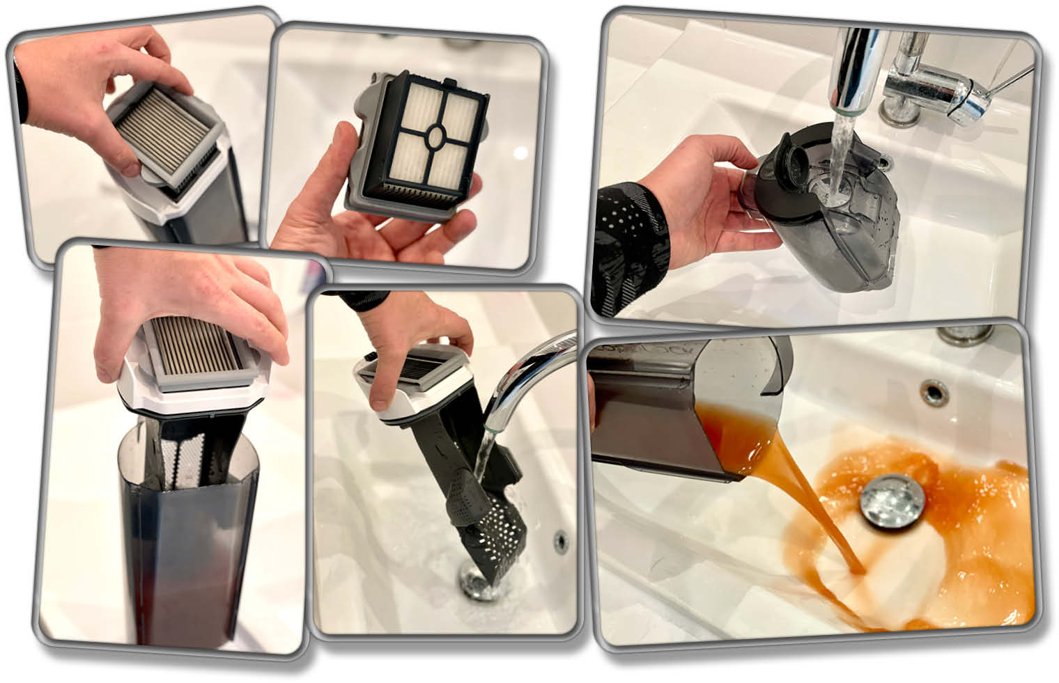 Das Befüllen und Entleeren der Tanks ist nach jeder Reinigung notwendig