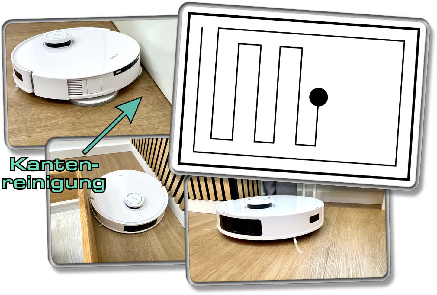 Der ECOVACS DEEBOT T20e OMNI navigiert intelligent und reinigt sogar dabei den Randbereich genau