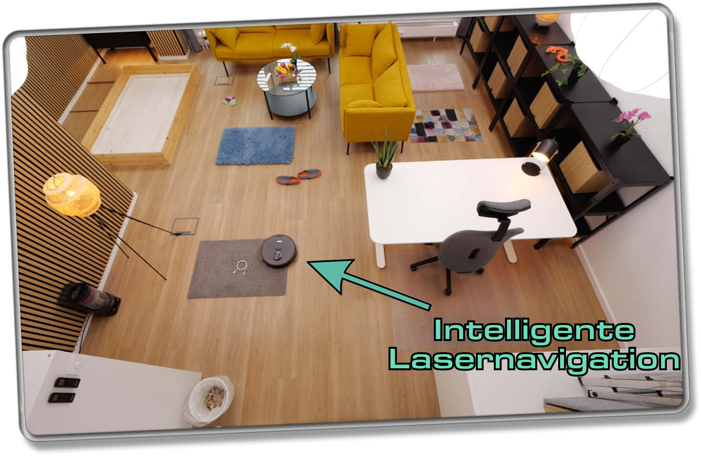 Der Eureka NER E10s navigiert intelligent, dank verbauter Lasernavigation