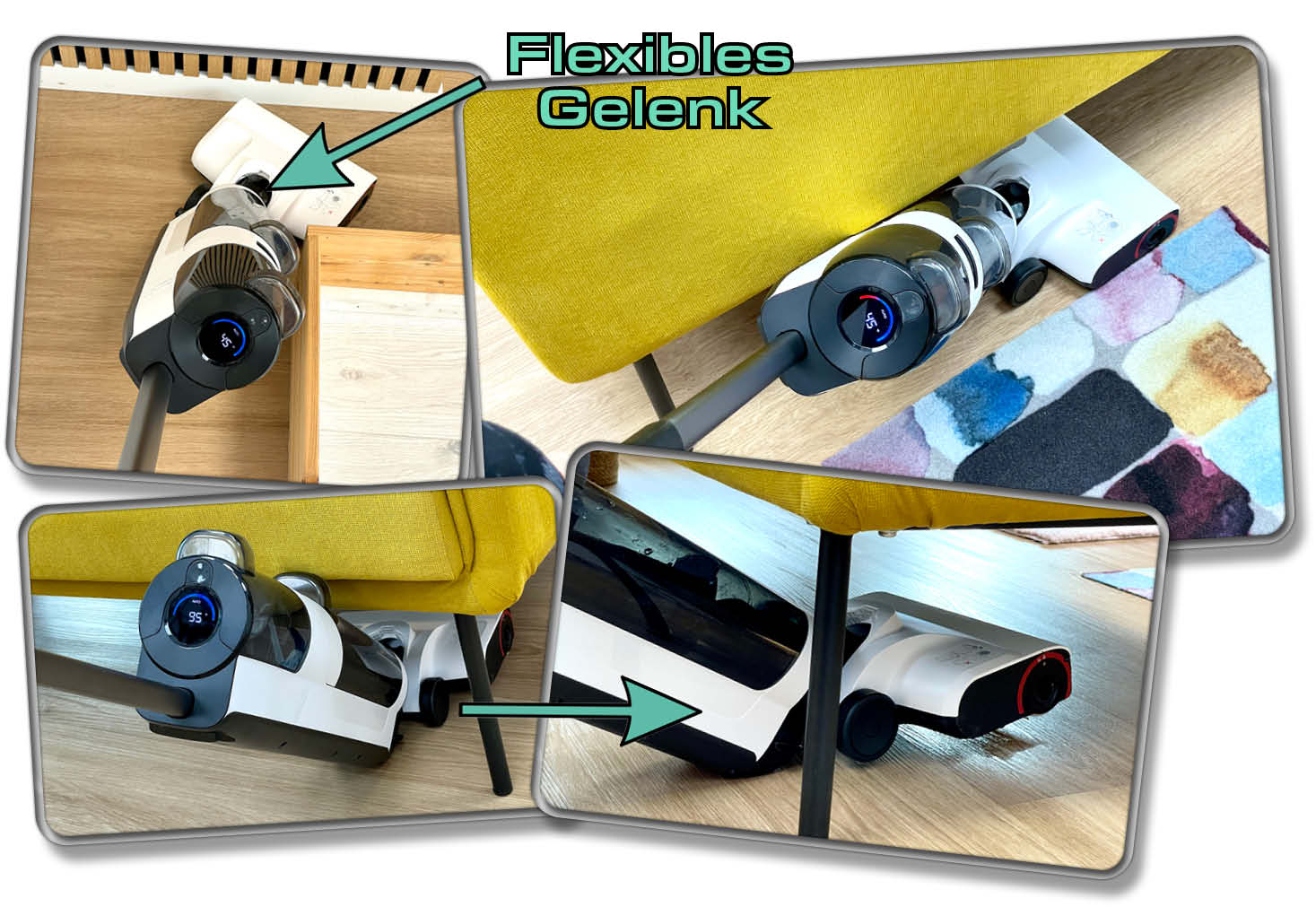 Der Roborock Dyad Air ist flexibel, kommt jedoch nur bedingt unter Möbel