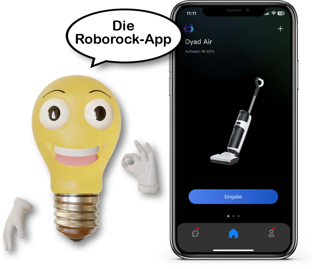 Der Roborock Dyad Air verfügt über eine App-Steuerung