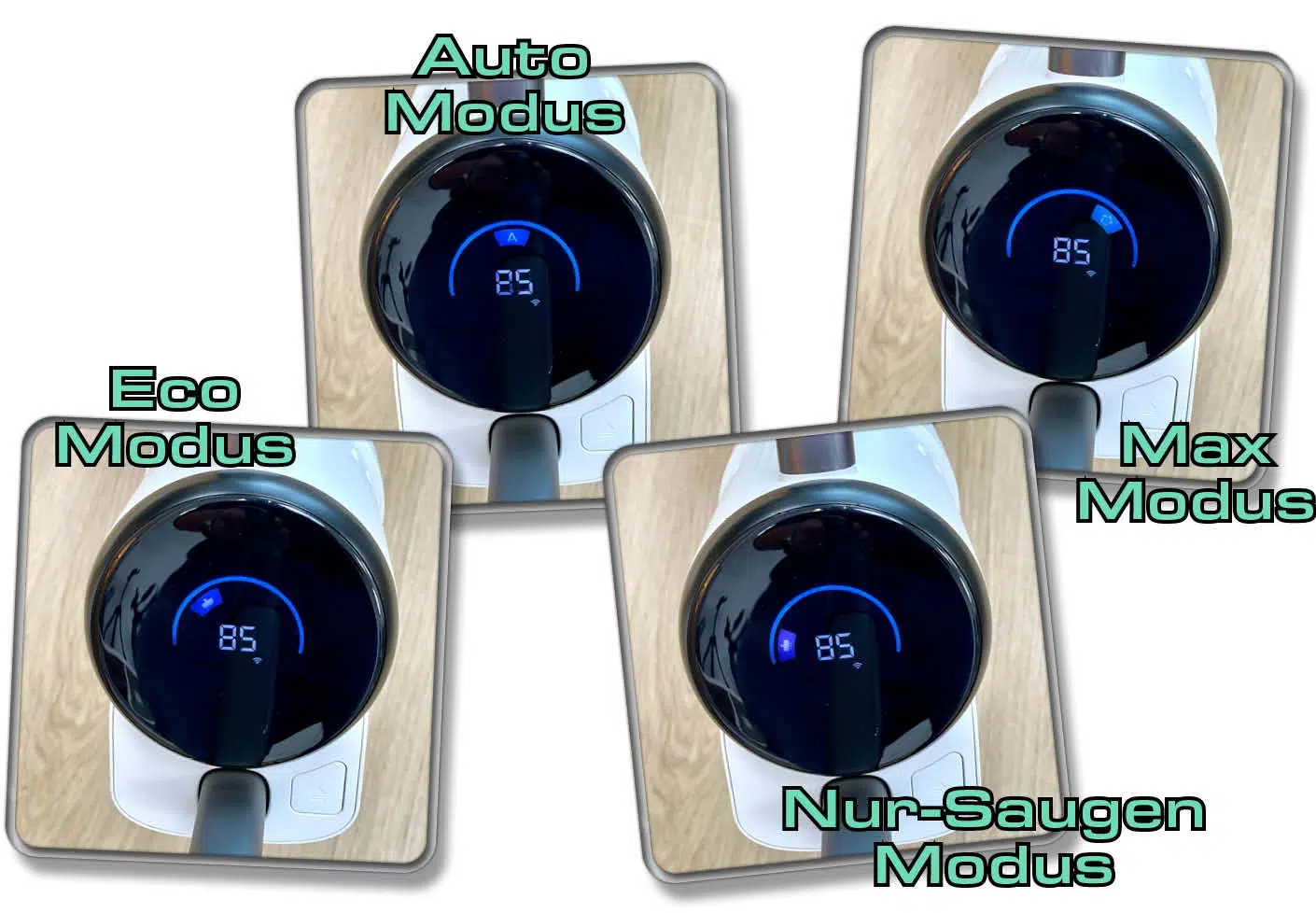 Der Roborock Dyad Pro Combo verfügt über verschiedene Modi, die über die Knöpfe eingestellt werden können