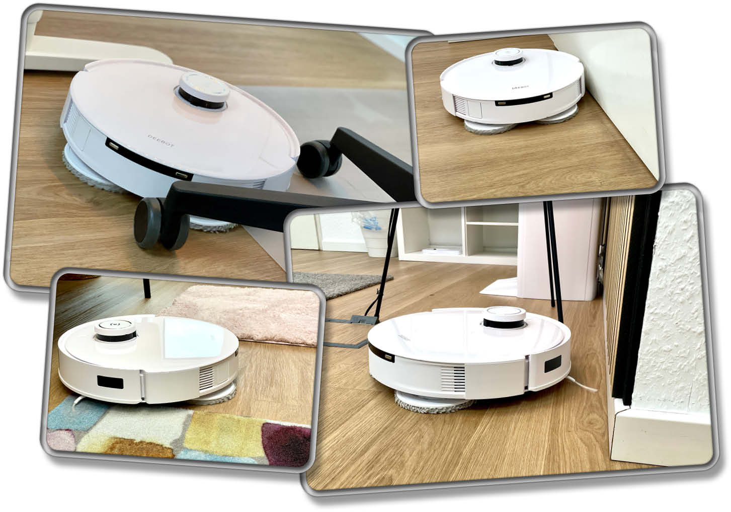 Der Saugroboter ist sehr vorsichtig mit Hindernissen und Möbeln