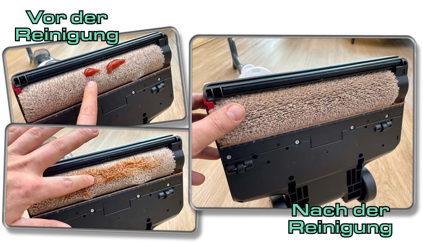 Der Vergleich zeigt, wie gut die Selbstreinigung funktioniert