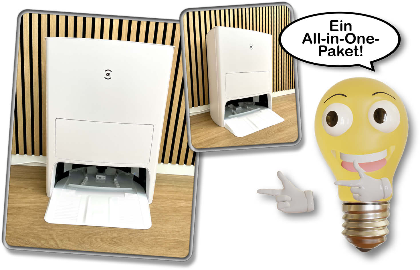 Die Reinigungsstation des ECOVACS DEEBOT T20e OMNI ist hervorragend verarbeitet und identisch mit der des T20 OMNI