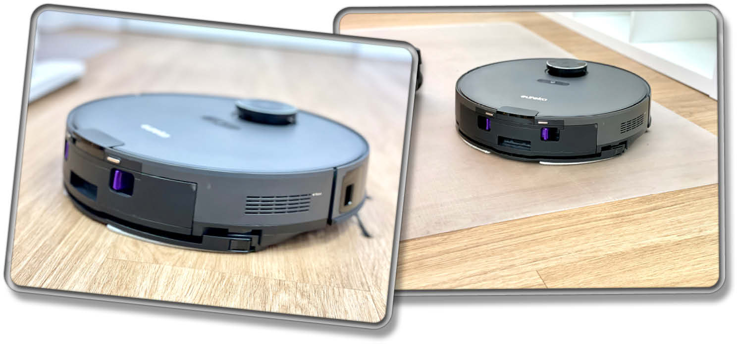 Die Wischfunktion beseitigt Staub und leichte Fußabdrücke, jedoch keine hartnäckigen Flecken