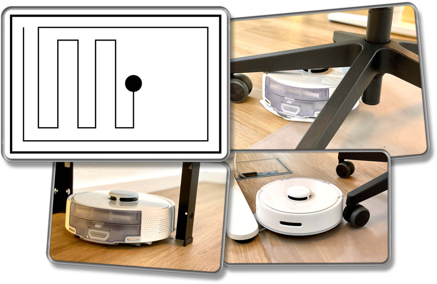 Durch seine kompakte Bauweise, kommt der SwichtBot K10+ in Winkel, in die kein anderer Saugroboter kommt