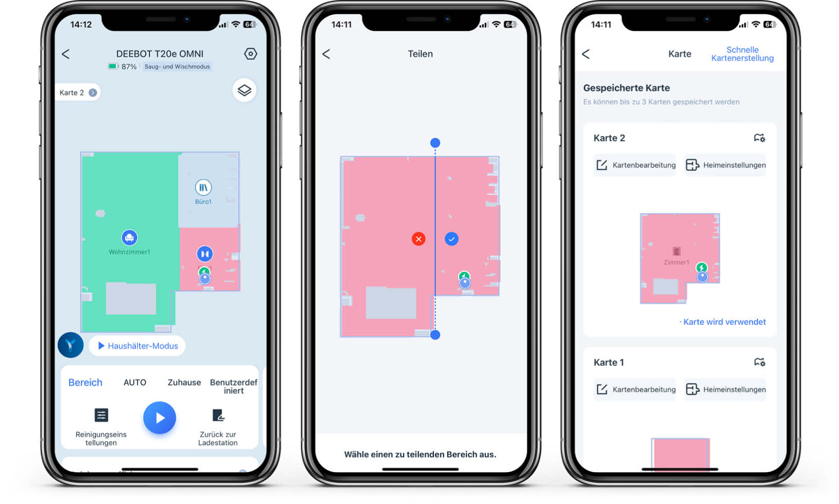 ECOVACS DEEBOT T20e OMNI - App - Karte