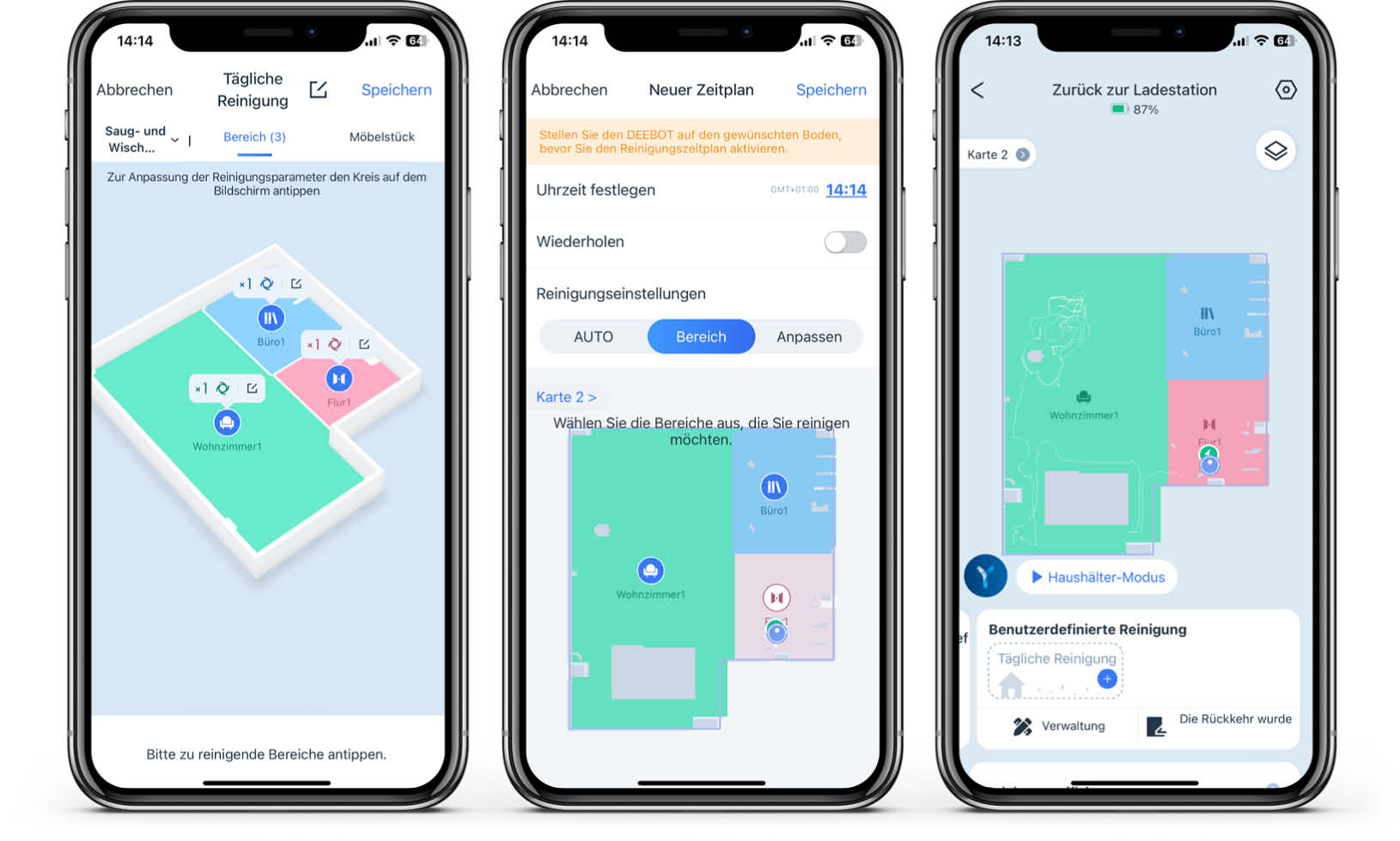 ECOVACS DEEBOT T20e OMNI - App - Praktische Anwendungen