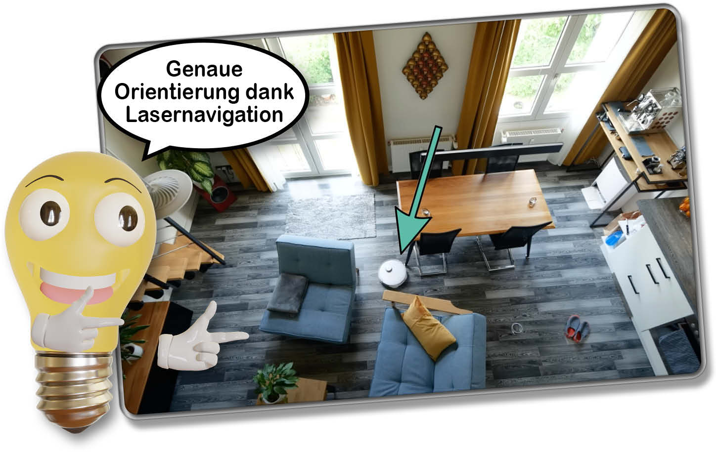 ECOVACS Deebot T20 Omni - Der Saugroboter navigiert intelligent und in geraden Bahnen