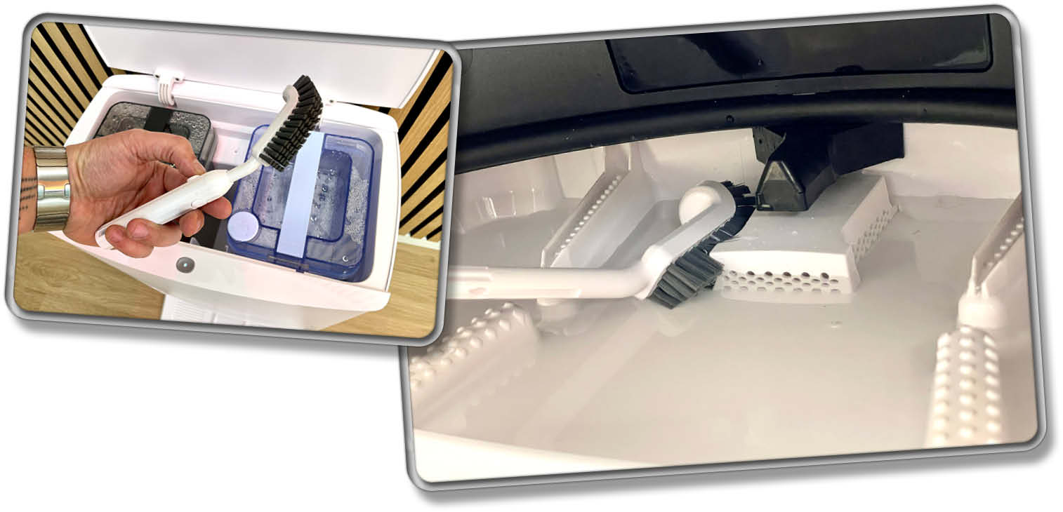 Gelegentlich muss man die Station von Hand reinigen