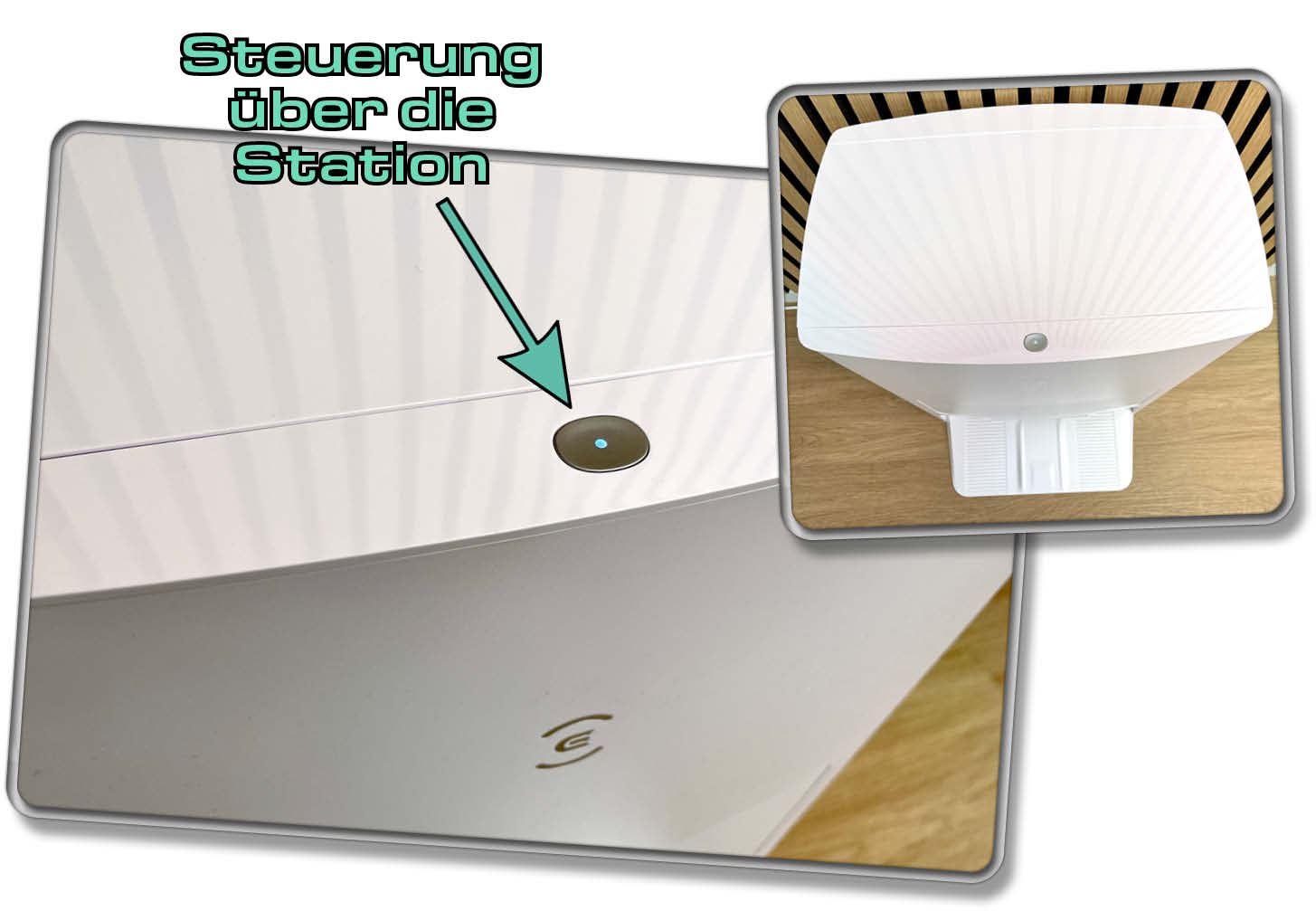 Hierrüber kann man den ECOVACS DEEBOT T20e OMNI von der Station aus steuern