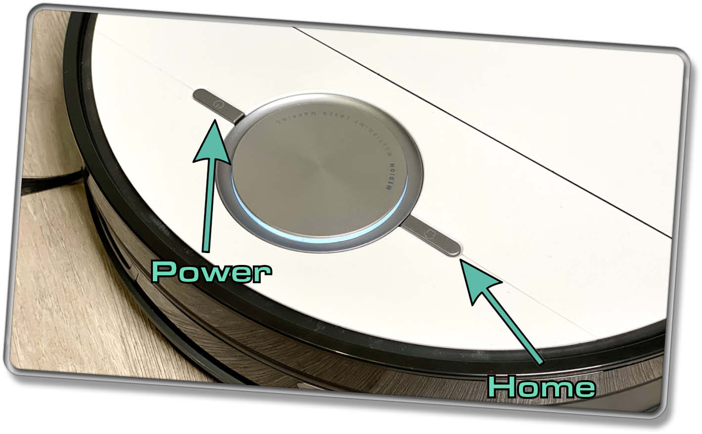 Mit diesen zwei Tasten wird der MEDION X50 SW manuell gesteuert